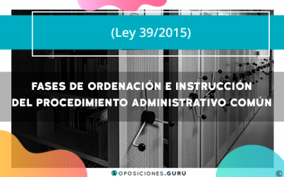 Fases de ordenación e instrucción del procedimiento administrativo común